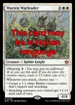 MTG WARREN WARLEADER EXC - CONDOTTIERO DELLA TANA 38 - BLB - MAGIC - Image 1