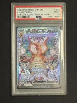 Pokemon TCG Charizard EX Obsidian Flames Holo Hyper Rare psa 9 - Image 1
