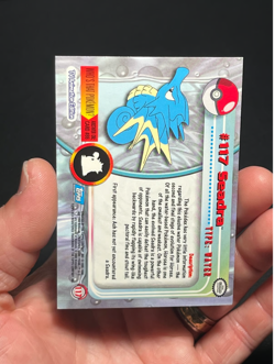 Topps Pokemon series 2 Seadra holo foil blue logo LP - Image 3