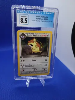 CGC 8.5 NM/MINT+ Dark Raticate Team Rocket 1st Edition Common Pokemon 51/82 -60 - Image 1
