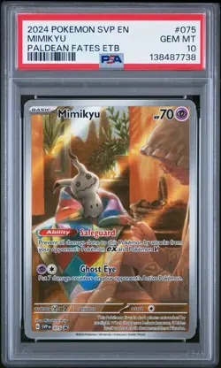 2024 POKEMON SVP EN-SV BLACK STAR PROMO #075 MIMIKYU PSA 10 - Image 1