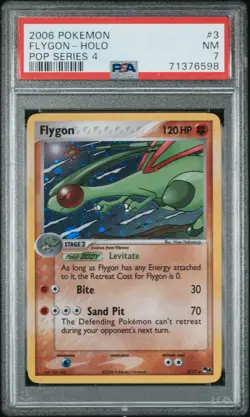FLYGON HOLO 3 POP 4 POKEMON PSA 7 - Image 1