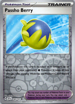 Passho Berry 184/191 Surging Sparks Reverse Holo Pokemon TCG NM - Image 1