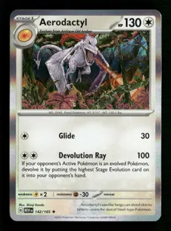 Aerodactyl 151 142/165 Pokemon Holo Near Mint Shinji Kanda - Image 1