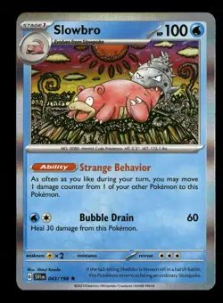 Slowbro Scarlet & Violet 043/198 Pokemon Holo Near Mint Shinji Kanda - Image 1