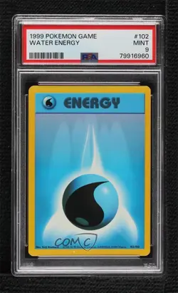 Water Energy Pokemon Base Set PSA 9 MINT 1999 - Image 1