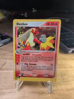 Pokemon TCG Blaziken EX Holo Rare Card Ruby and Sapphire 2003, 3/109 - Image 1