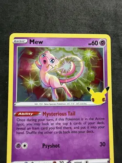Mew 011/025 - 25th Anniversary Celebrations - Holo Rare Pokemon Card - NM - Image 3