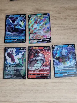 Joblot 5 Pokemon Cards Korean Including Sr's And V's - Image 1