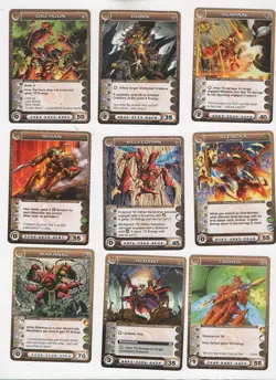 Chaotic lot #039. Lot of 9 Danian creature cards. All MAX Energy - Image 1