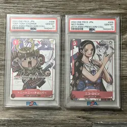 PSA 10 One Piece Card 25th Sequential Set CHOPPER&ROBIN Japanese - Image 1