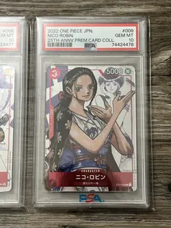 PSA 10 One Piece Card 25th Sequential Set CHOPPER&ROBIN Japanese - Image 3