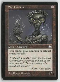 Steel Golem Moderately Played Weatherlight Magic: The Gathering - Image 1