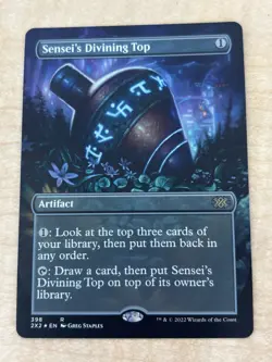 MTG Sensei's Divining Top Borderless Foil 398 Double Masters 2022 LP - Image 1