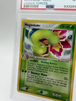 Pokemon Meganium EX Unseen Forces Holo Rare Stage 2 #9/115 PSA 9 SWIRL 🌀POP 127 - Image 2