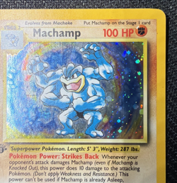 Machamp Holo Rare First 1st Edition Pokemon Playing Game Trading Card 1 - Image 3
