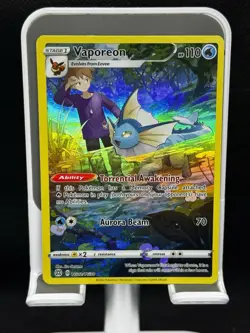 Pokemon TCG Vaporeon Brilliant Stars Full Art Ultra Rare Holo Card TG02/TG30 - Image 1