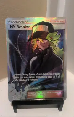 Pokemon TCG N's Resolve Full Art Trainer Cosmic Eclipse 232/236 NM/M Condition - Image 1