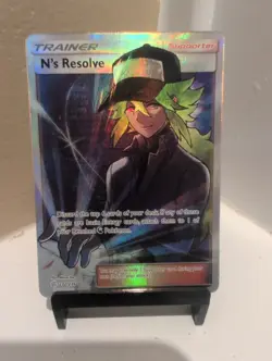 Pokemon TCG N's Resolve Full Art Trainer Cosmic Eclipse 232/236 NM/M Condition - Image 2
