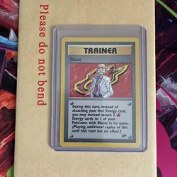 Blaine Trainer 100/132 Rare Gym Challenge Pokemon TCG - NM - Image 1
