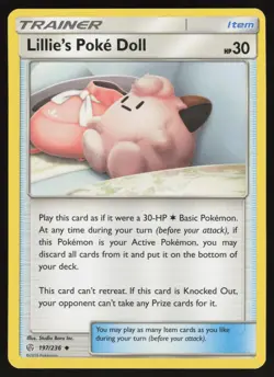LILLIE'S POKE DOLL 197/236 UNCOMMON COSMIC ECLIPSE POKEMON NM/M - Image 1