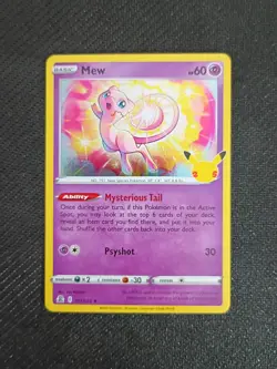 Mew 011/025 Celebrations Holo Rare Pokemon TCG English 2021 NM - Image 1