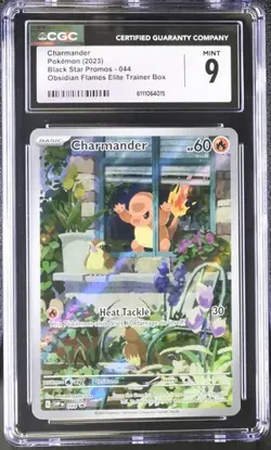 CGC Mint 9: Charmander (2023) Pokemon Card (Black Star Promos - 044) - Image 1