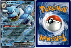 Blastoise ex 009/165 151 Pokemon TCG Holo Double Rare NM - Image 3