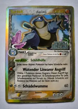 Pokemon Turtok Delta Holo Blastoise DE 2/100 EX Crystal Guardians EX Foil 2005 - Image 1