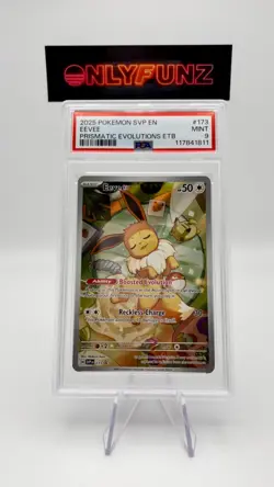 POKEMON PSA 9 EEVEE #173 PROMO PRISMATIC EVOLUTIONS ETB ENGLISH 2025! - Image 1