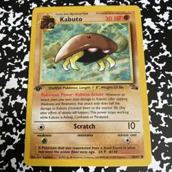 Pokemon TCG 1st Edition Kabuto #50/62 (LP) - Image 1