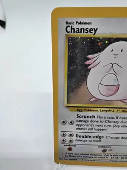 Chansey 3/130 Base Set 2 Holo Rare Pokemon TCG 2000 Ken Sugimori LP-MP SWIRL*** - Image 3
