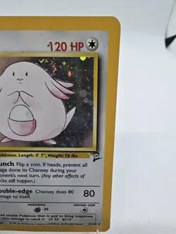 Chansey 3/130 Base Set 2 Holo Rare Pokemon TCG 2000 Ken Sugimori LP-MP SWIRL*** - Image 4
