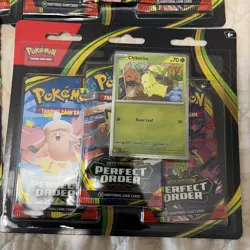 Lot of Qty 8 - Pokemon Mega Evolution Perfect Order 3 Pack Blister - Sealed - Image 2