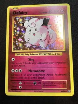 Clefairy 63/108 XY Evolutions 2016 Holo Rare Pokemon TCG - Image 1