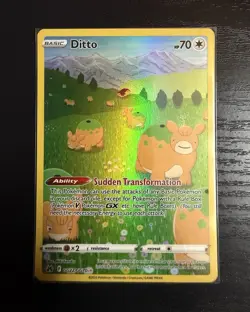 Pokemon TCG Ditto GG22/70 SWSH Crown Zenith Galarian Gallery Ultra Rare Holo 70 - Image 1