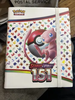 Pokemon TCG Scarlet & Violet 151 9-Pocket Binder Mew Multicolor Elastic Strap - Image 1