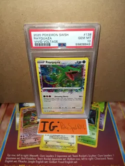 Pokemon 2020 Vivid Voltage Amazing Rare Rayquaza PSA 10 Gem Mint #138 - Image 1