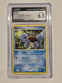 Squirtle Pokemon 112/132 (Secret Wonders 2007) CGC 6.5+ Near Mint - Image 3