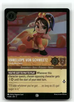 Vanellope von Schweetz 9/204 Candy Mechanic Foil Shimmering Skies Lorcana Disney - Image 1