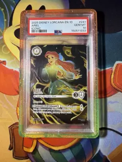 2025 DISNEY LORCANA WHISPERS IN THE WELL ICONIC ARIEL ETHEREAL VOICE PSA 10 - Image 1