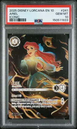 2025 DISNEY LORCANA WHISPERS IN THE WELL ICONIC ARIEL ETHEREAL VOICE PSA 10 - Image 4