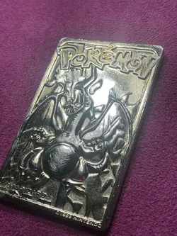 1999 Burger King Charizard Pokemon 23K Gold Plated MetalTrading Card - Image 1