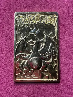 1999 Burger King Charizard Pokemon 23K Gold Plated MetalTrading Card - Image 2