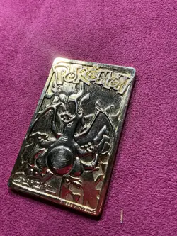 1999 Burger King Charizard Pokemon 23K Gold Plated MetalTrading Card - Image 5
