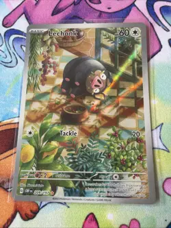 Pokemon TCG Lechonk 209/197 SV03 Obsidian Flames Holo Illustration Rare Card - Image 2