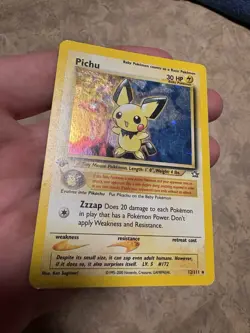 Pokemon Pichu Neo Genesis 1st Edition Holo Rare 12/111 English Card 2000 - Image 1