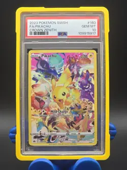 Pokemon Pikachu TCG Crown Zenith Holo Full Art Secret Rare Card PSA 10, 160/159 - Image 1