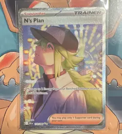 Pokemon TCG N's Plan Full Art Holo Trainer Card SV: Black Bolt 170/086 SIR - Image 1