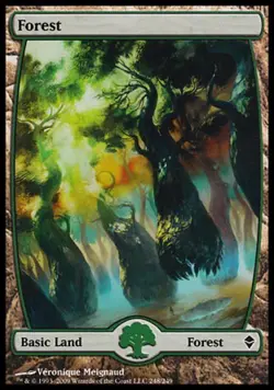 MTG English Forest (248) NM Foil Zendikar - Image 1